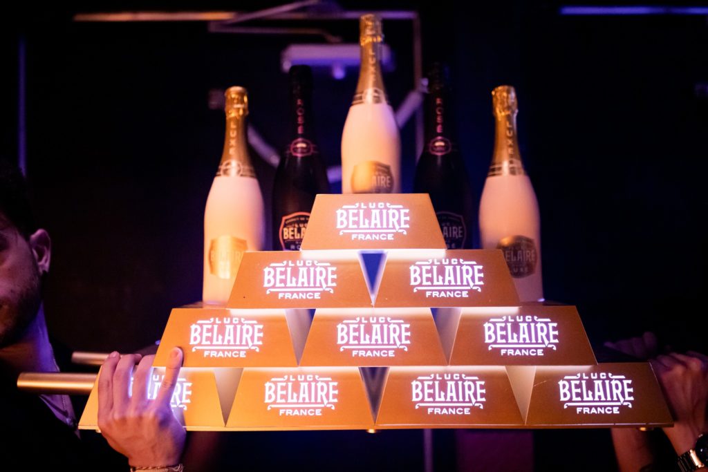 BELAIRE Champagne on a Pyramid of gold bricks