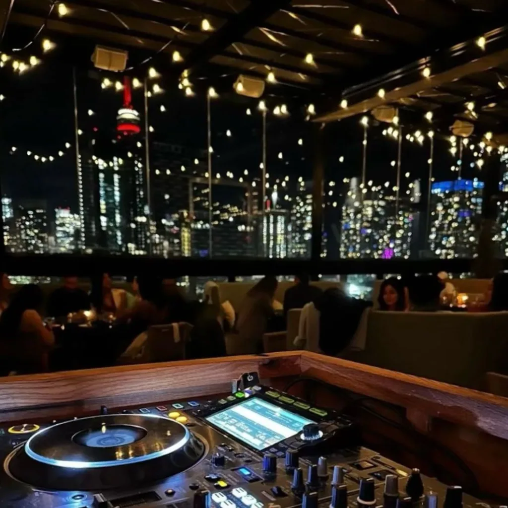 Harriets Rooftop in Toronto with CN Tower and Skyline Views
