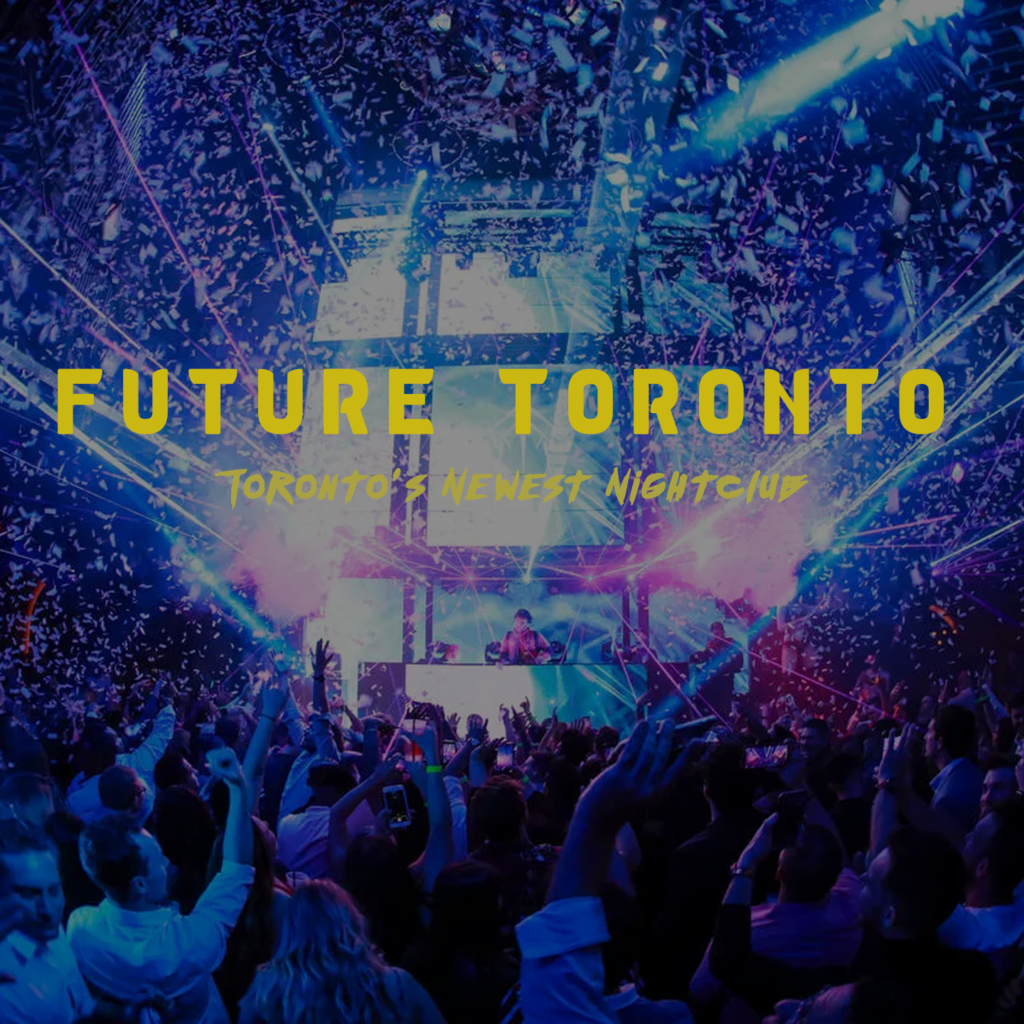 Future Toronto - The newest nightclub in Toronto. A crazy laser show with a lively DJ is featured in the background.